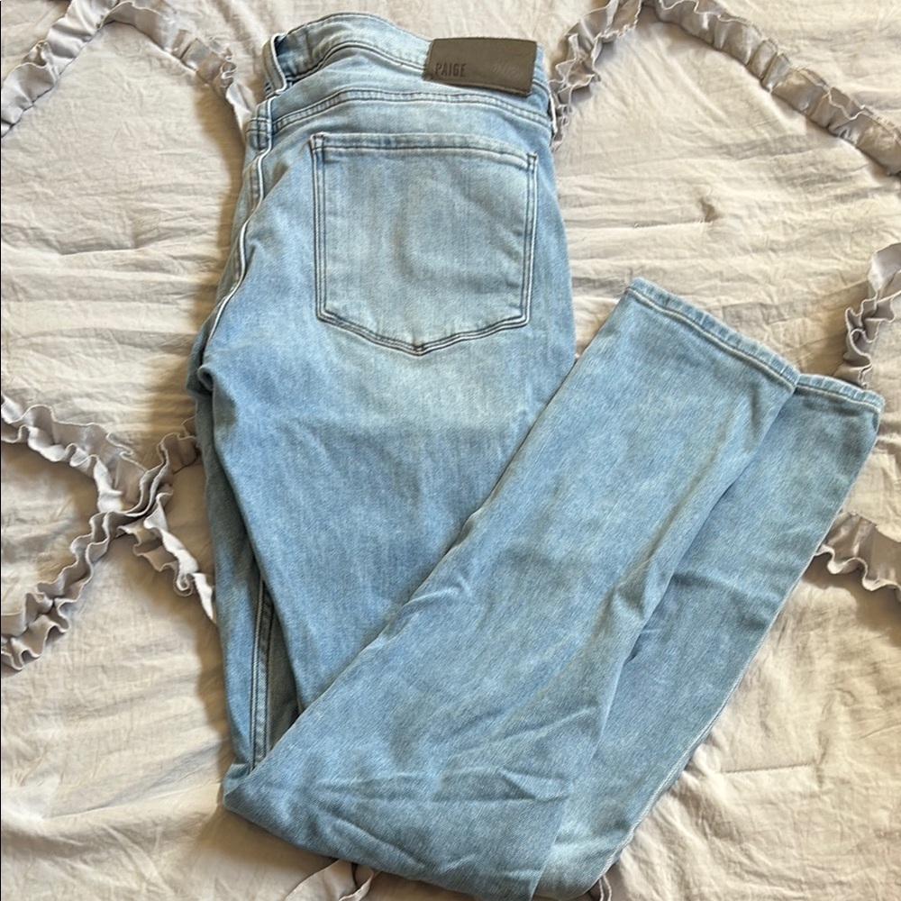 PAIGE Lennox Blue Skinny straight  Jeans Classic Denim Style